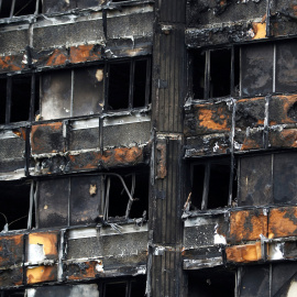 Estado en el que quedó la torre Grenfell tras el incendio. /REUTERS