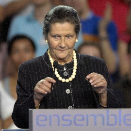 La ex ministra francesa Simone Veil, quien ha sido galardonada con el Premio Europeo Carlos V.