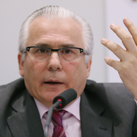 Baltasar Garzón en una charla sobre las denominadas comisiones de verdad organizada por la Universidad Complutense de Madrid.EFE/Fernando Alvarado