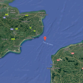 Paso de Calais./ Satélite de Google