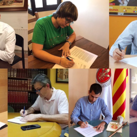 Alcaldes que havien fet pública la seva signatura del manifest de compromís amb el referèndum