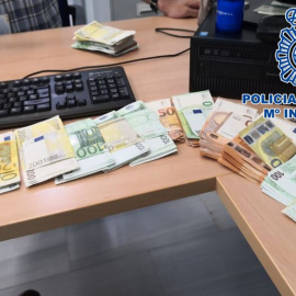 Imagen del dinero incautado por la Policía Nacional. /Policía Nacional