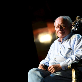 El actor Juan Echanove durante la presentación de la obra teatral 'La fiesta del Chivo'.- EFE/Víctor Lerena