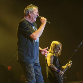 El cantante de la banda británica Deep Purple, Ian Guillan. EFE/Javier Zorrilla.