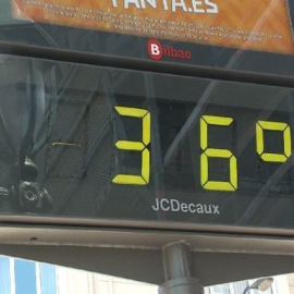 Un termómetro urbano marca altas temperaturas en Bilbao.- EP