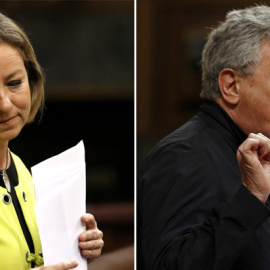 Los diputados Ana Oramas, de Coalición Canaria, y Pedro Quevedo, de Nueva Canaria. EFE