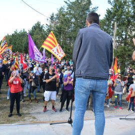 La concentració reivindicativa contra el tancament de diverses indústries del Penedès que s'ha fet aquest dissabte.ACN