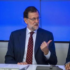 Rajoy, hace unos días en la sede del PP. EFE/Santi Donaire