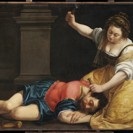 Jael atornillando a Sisera, de Artemisia Gentileschi