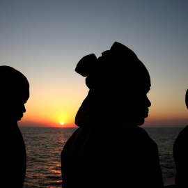 Inmigrantes rescatados en el Mediterráneo este año. REUTERS/Stefano Rellandini