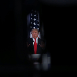 Trump, en Varsovia este jueves. REUTERS/Carlos Barria