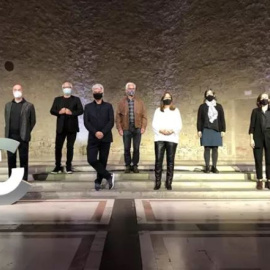 Los galardonados del Premi Nacional de Cultura 2020, en el acto de entrega de los premios, este lunes 5 de octubre del 2020 en el Museu d'Art Contemporani de Barcelona (Macba). /EUROPA PRESS