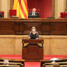 La consellera de Salut en funcions, Alba Vergés, durant la seva intervenció al ple del Parlament. ACN/Mariona Puig