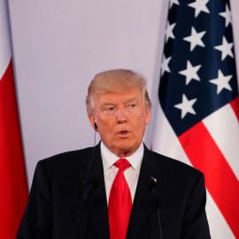 Trump, en Varsovia este jueves. REUTERS/Carlos Barria