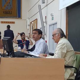 Juan Carlos Monedero durante uno de los actos de la universidad de verano de Podemos./EUROPA PRESS