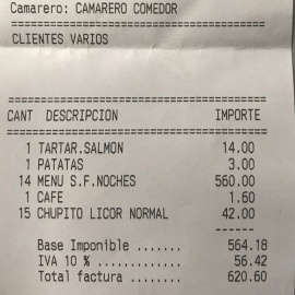 Factura que los italianos no quisieron pagar. | Twitter Policía Foral de Navarra