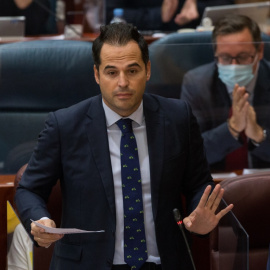 El vicepresidente de la Comunidad de Madrid, Ignacio Aguado, interviene durante una sesión plenaria en la Asamblea de Madrid. Joaquin Corchero / Europa Press