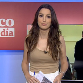 Natalia Moro, durante el informativo Público al Día.
