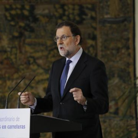 Mariano Rajoy, durant una intervenció a la Moncloa, aquest divendres. EFE/Juan Carlos Hidalgo
