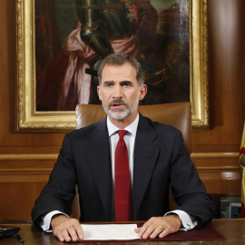 El rey Felipe VI dirige un mensaje a los españoles dos días después del referéndum del 1-O organizado por la Generalitat sobre la independencia de Catalunya./EFE