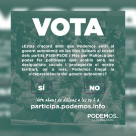 Votación de la militancia de Unidas Podemos.