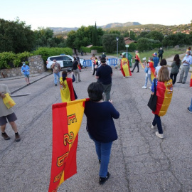 Una de las protestas impulsadas por Cristina Gómez a las puertas del domicilio de Pablo Iglesias e Irene Montero.