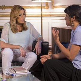 Susana Díaz, presidenta de Andalucía, y Teresa Rodríguez, diputada por Podemos / EFE