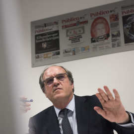 El candidato socialista a presidir la Comunidad de Madrid, Ángel Gabilondo, en su entrevista con 'Público'. FERNANDO SÁNCHEZ