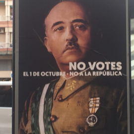 Un dels cartells, al barri del Poblenou de Barcelona.