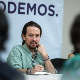 El secretario general de Podemos, Pablo Iglesias, durante el Consejo Ciudadano Estatal de Podemos en Carranque (Toledo).EFE/Ismael Herrero