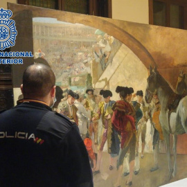 15/10/2020 - La Policía recupera en Bruselas un cuadro de Joaquín Sorolla. / POLICÍA NACIONAL