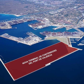 Imatge de l'àrea on es pretén ampliar el Port de València.