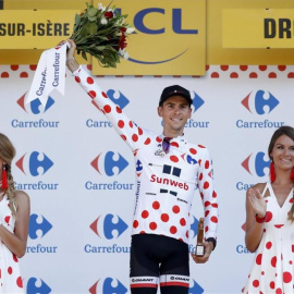 Braguil celebrando su triunfo en esta etapa / EFE