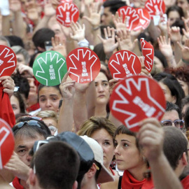 Concentración contra la violencia machista en San Fermín 2017 / EFE