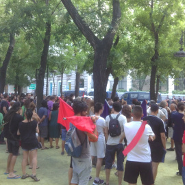 Concentración celebrada este jueves en Madrid.- FERMÍN GRODIRA