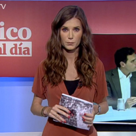 Núria Martínez, durante el informativo Público al Día.