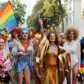 Participantes en la marcha por la igualdad celebrada en Kiev. / EFE/EPA/STEPAN FRANKO
