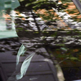 El expresidente de la Comunidad de Madrid Ignacio Gonzalez, a su llegada en un vehículo de la Guardia Civil a la sede de la Audiencia Nacional. | SERGIO BARRENECHEA (EFE)