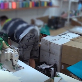 Taller de costura desmantelado en Málaga. EP