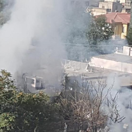 Una imagen de la explosión en Kabul en un instituto de la capital / Reuters