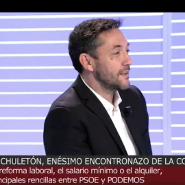 El periodista Javier Ruiz durante su sorprendente intervención en Cuatro al Día.
