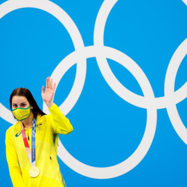 La nadadora Kaylee McKeown en los Juegos Olímpicos de Tokio.- VALDRIN XHEMAJ / EFE
