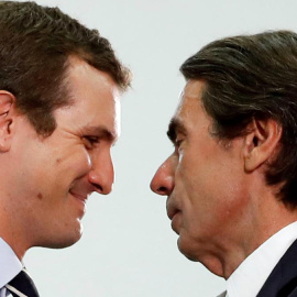 El líder del PP, Pablo Casado, y el expresidente José María Aznar en una imagen de archivo. Juan Carlos Hidalgo / EFE