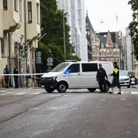 Zona acordonada donde ha tenido lugar el atropello.- REUTERS