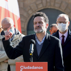 16/01/2022 Edmundo Bal, junto al candidato de Ciudadanos en Castilla y León, en un acto de precampaña celebrado en Salamanca