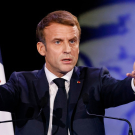 Foto de archivo. El presidente francés, Emmanuel Macron, durante un discurso.