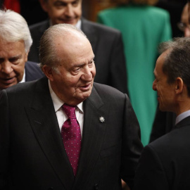 El rey emérito don Juan Carlos I en el acto conmemorativo del 40º aniversario de la Constitución de 1978.