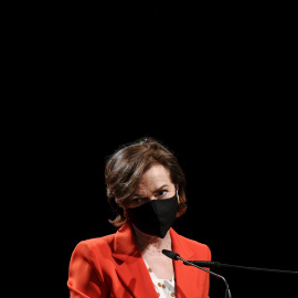 La vicepresidenta primera del Gobierno y ministra de la Presidencia, Relaciones con las Cortes y Memoria Democrática, Carmen Calvo, a 18 de marzo de 2021.