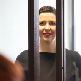 04/08/2021 Maria Kolesnikova durante una audiencia judicial en Minsk