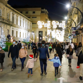 Imagen de las navidades de 2020 en Vigo. Marta Vázquez Rodríguez / EUROPA PRESS